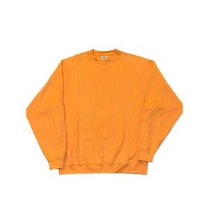 MAUS & HOFFMAN Orange Crewneck Pima Cotton Sweatshirt Women's Size Large